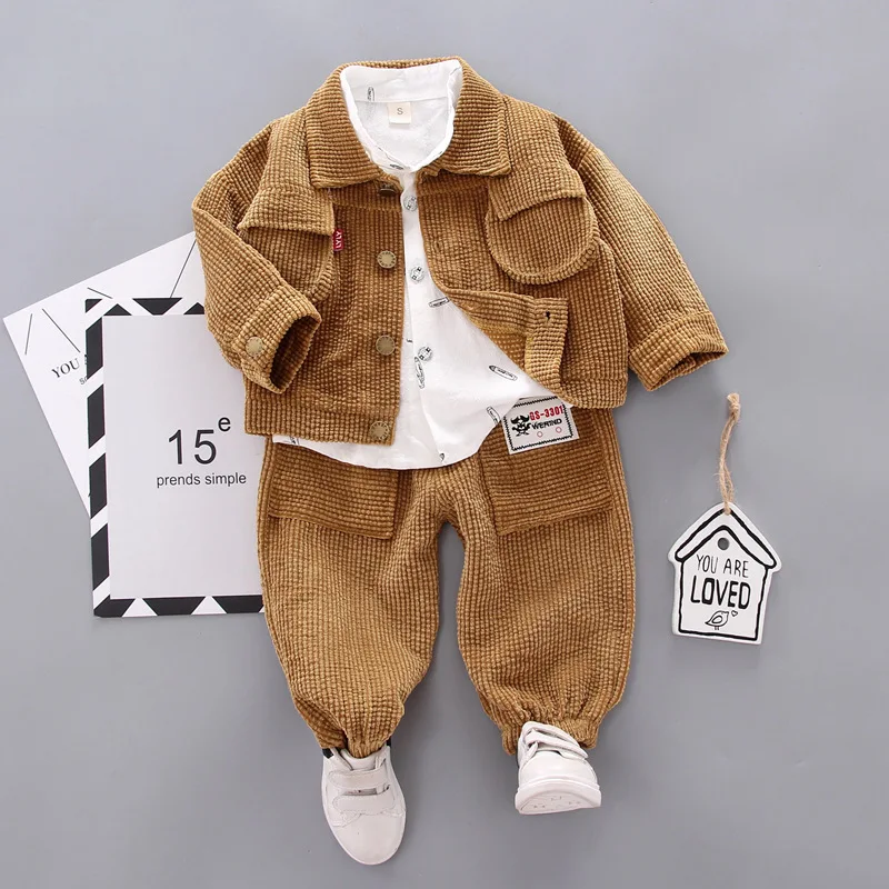 

Boys' Clothes BOY'S Suit 2019 New Style CHILDREN'S Baby Western Style Small Autumn Clothing Spring And Autumn Shirt CORDUROY Thr