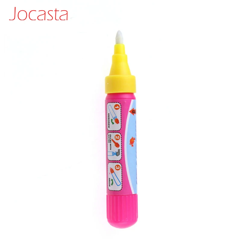 Pink Pen Милые Животные воды Maigc каракули коврик с ручкой 38,5X29 см многоразовый рисунок ковер для ребенка раскраска доска детские подарки - Цвет: Pink Pen