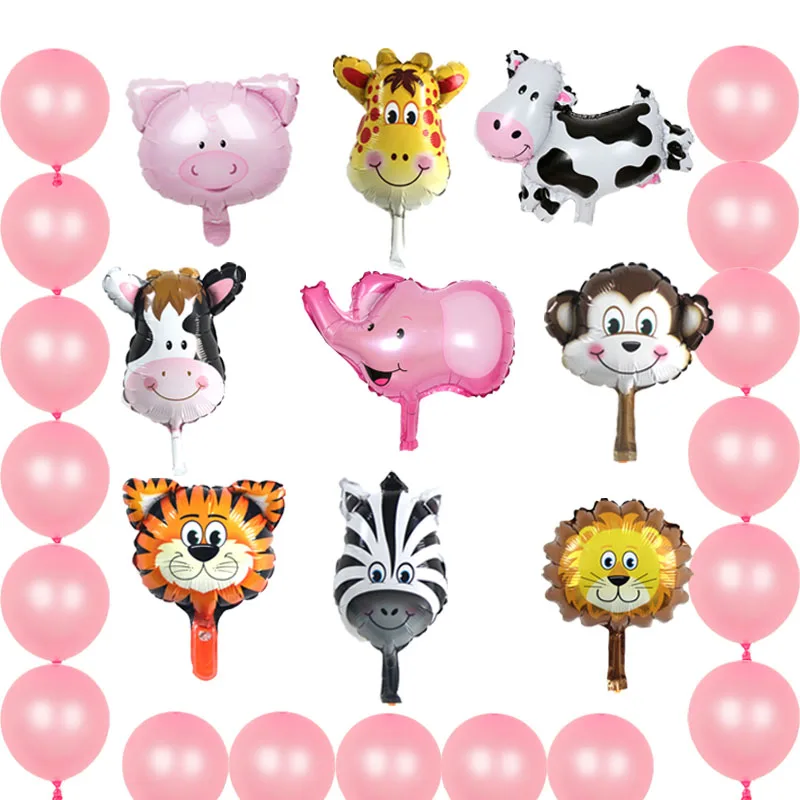 

New mini cartoon animal latex balloon happy birthday forest party balloon children's toys
