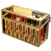 Chic Acrylic Glass Makeup Organizer Storage Lipstick Nail Polish Case Holder Display Rack Golden 24 Grids Container 6