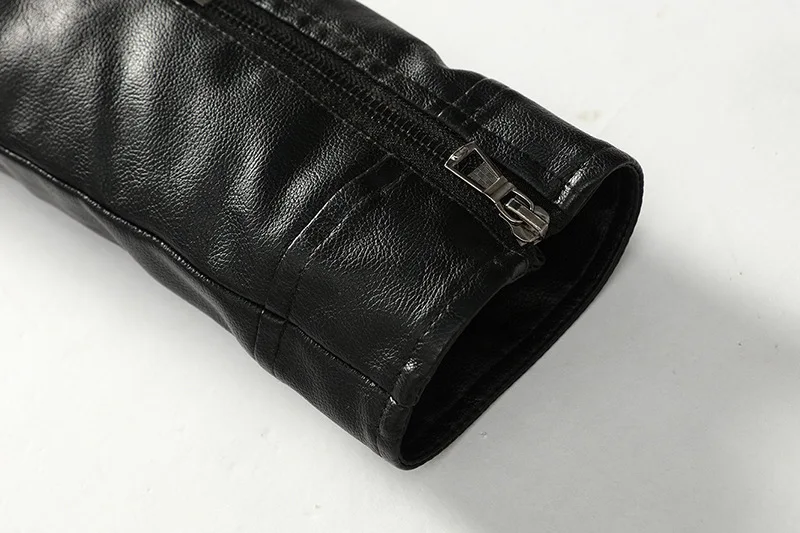Осень и зима европейский и американский стиль Slim Fit-style короткая Молодежная Повседневная крутая имитация кожи одежда для мужчин тонкий воротник-стойка PU