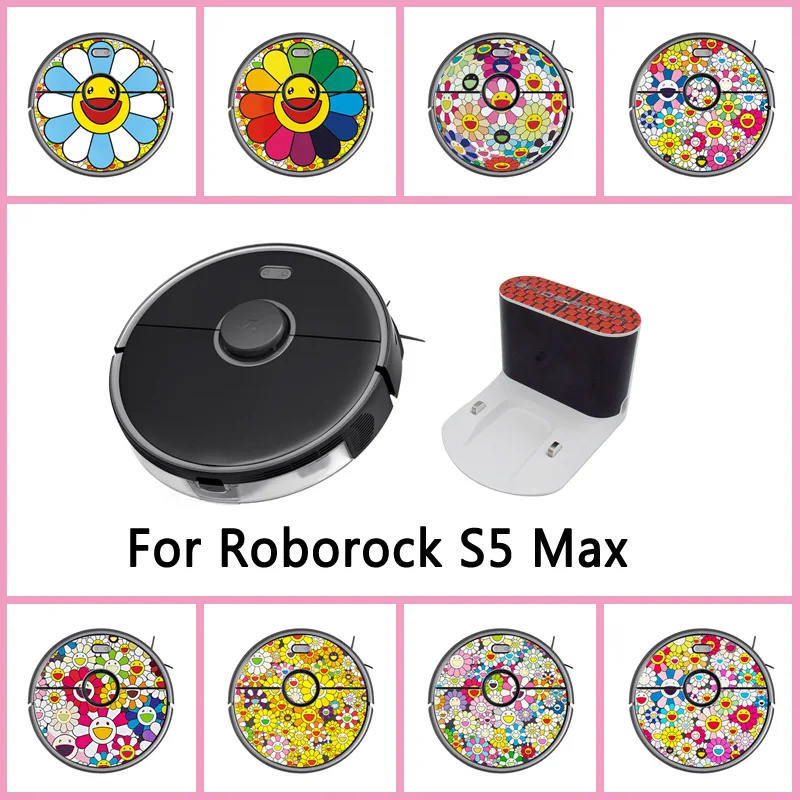 Специальный цветочный стикер на заказ для робота-пылесоса Roborock S5 MAX аксессуары