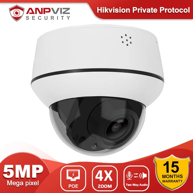 $US $95.99 Anpviz 5MP PTZ POE IP Camera Dome 4X Zoom Outdoor Security Cam with Two-Way Audio Weatherproof IP66 IR 30m H.265 Onvif