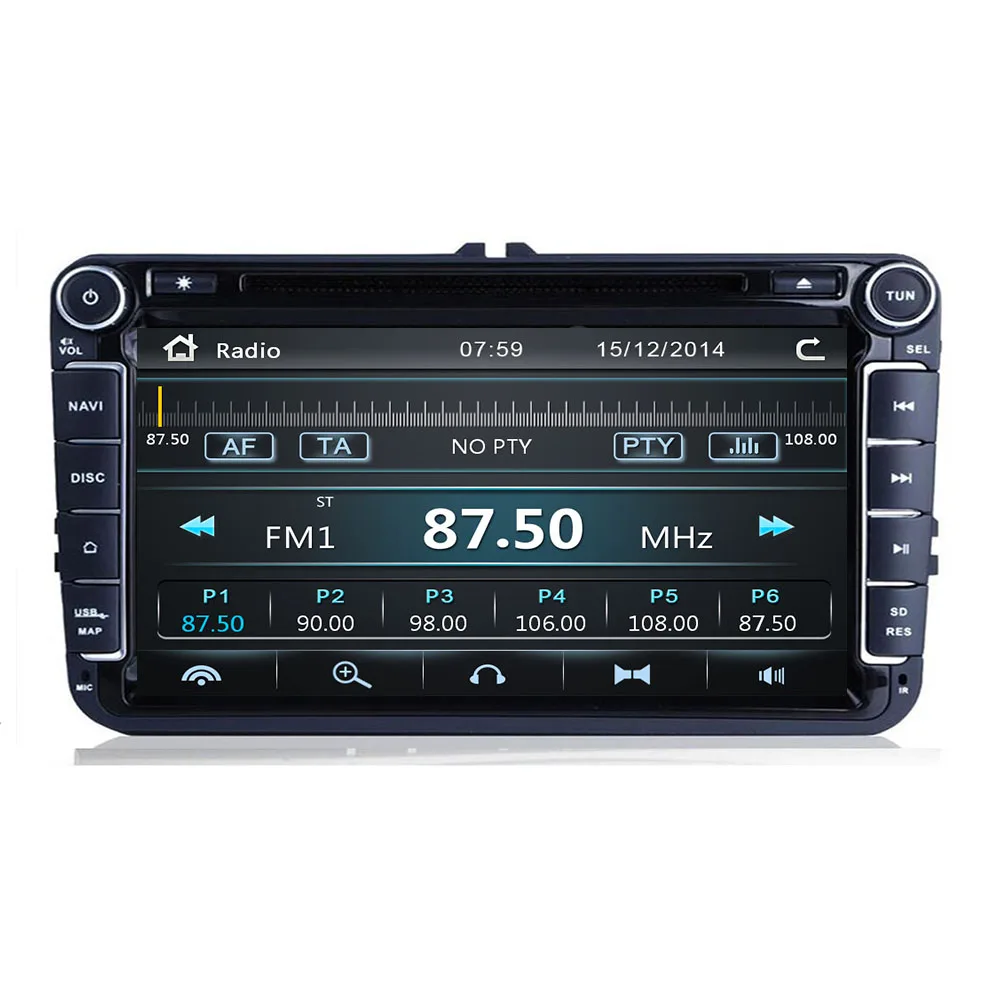 Discount In Stock 8 inch Touch Screen 2din Car DVD FOR VW Golf Polo Jetta Passat Tiguan with 3G GPS Bluetooth Radio USB SD Steering wheel 0