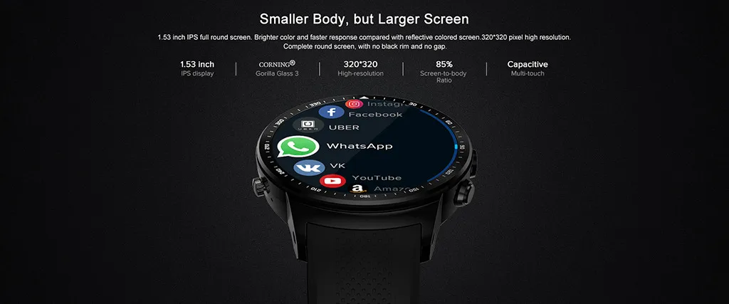Zeblaze Thor PRO 3g gps Смарт-часы телефон 1,5" BT4.0 спортивные Смарт-часы ips Android 5,1 1 ГБ 16 ГБ МП камера носимые устройства