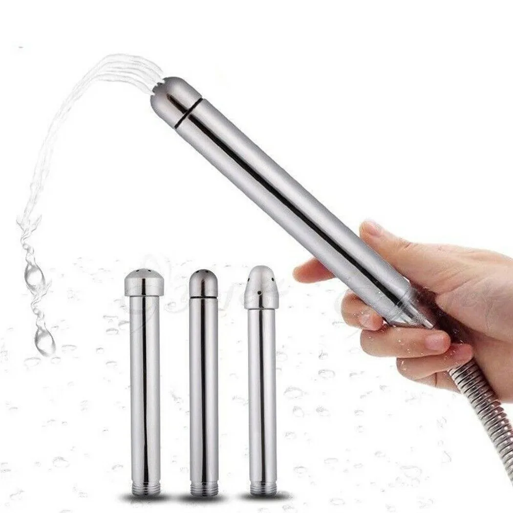 

3 Style Head Shower Enema Water Nozzles Bidet Faucets Rushed Anal Douche Shower Vaginal Colon Clean Sprayer Tool Butt Plugs Taps