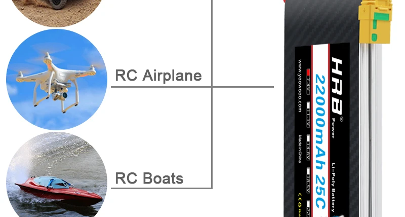 HRB 2S 7.4V 22000mah Lipo Battery - X