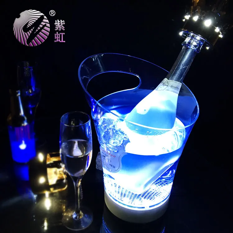 

LED Light Charging Portable Bar Small Ice Bucket Wine Barrel Wine Red Wine Champagne Barrel Bar Wine Barrel