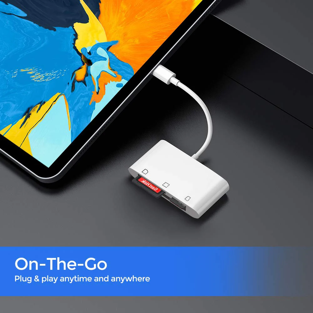 Считыватель sd-карт, RayCue 3 в 1 usb type C для SD/Micro SD/устройство считывания SF карт, USB C карта CompactFlash Trail игровая камера кард-ридер fo