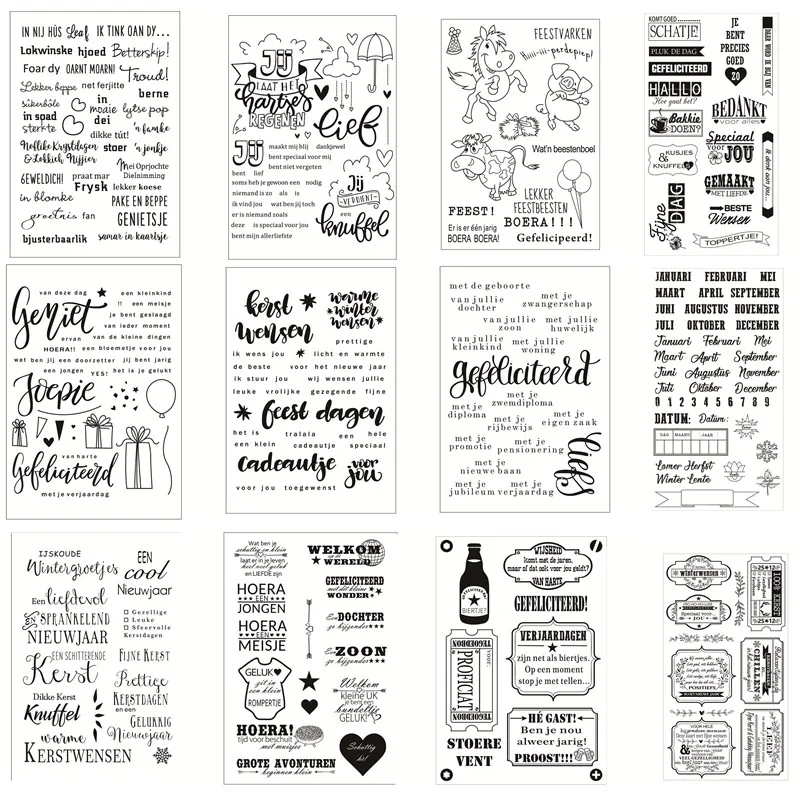 Embossing Stamps Dutch Transparent Klar Silikon Stempel/Dichtung for DIY scrapbooking/foto album Dekorative klare stempel bl&auml;tter