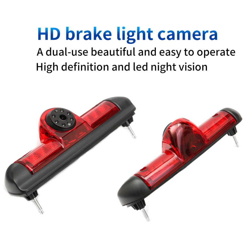 Car Rear View Brake Light Camera Car Reversing Camera 8Led Light Infrared Night-Vision Camera for Fiat Ducato Peugeot Boxer Citr
