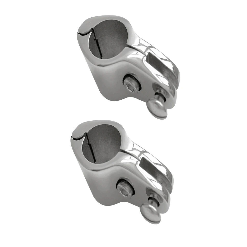 2pcs Boat Canopy Fitting Tube Knuckle Clamps for 25MM OD Tube Hinged Boat Parts Deck Cabin Hardware