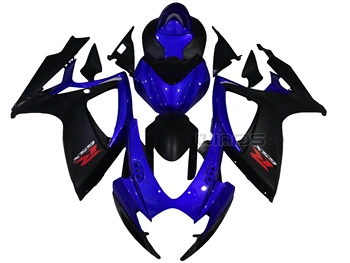 

For Suzuki GSXR600 GSXR750 K6 2006 2007 Bodywork Fairing Kit Glossy Blue Matte Black