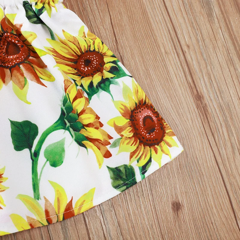 baby girl flower skirt 2pcs set kids clothes outfit (5)