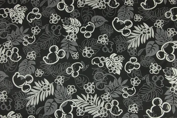 

140*50cm black mickey cotton Fabric Baby Birthday Party Wallpapers/Diy Handmade Craft Bedding Home Cloth Purse Quilt