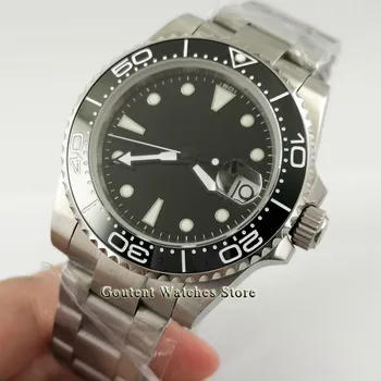 

Bliger Top Luxury Sterile 40mm men's Watch Black Dial Sapphire Glass Automatic Wristwatch Luminous Man Watch Clock