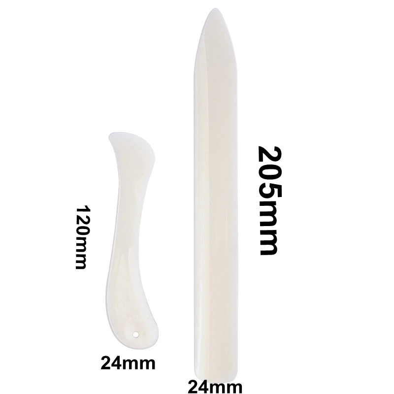 

2PCS Natural Imitation Paper Creaser Bone Folder Creasing Leather Scoring for Scrapbooking Bookbinding For Card Making Paper Cra