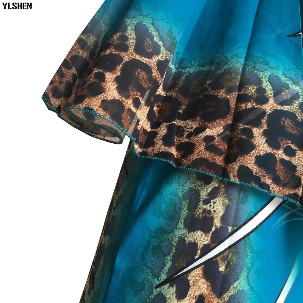 New African Dresses for Women Dashiki Print African Clothes Bazin Riche Sexy Slim Ruffle Sleeve V-neck Evening Long Africa Dress 10