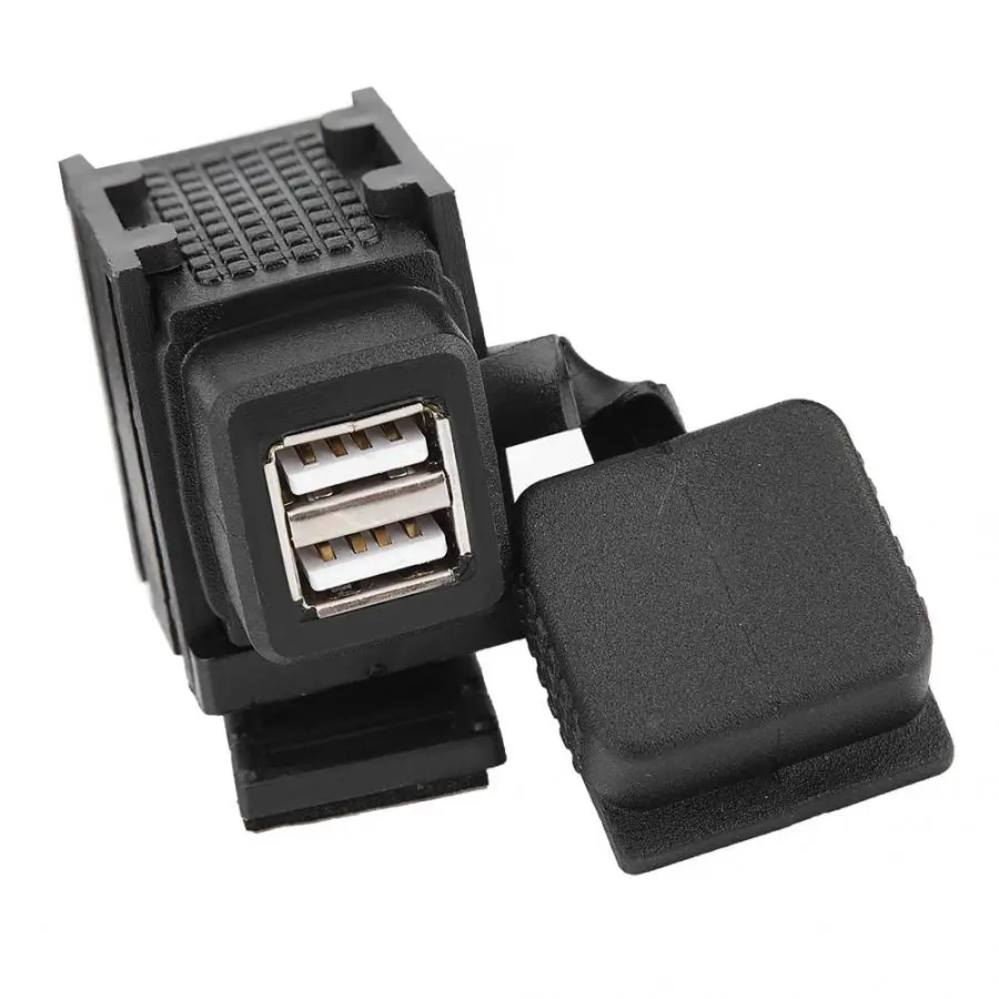 Абсолютно черный нейлон водонепроницаемый зарядное usb-устройство для мотоцикла 5V 2.1A телефон адаптер быстрой зарядки авто аксессуары