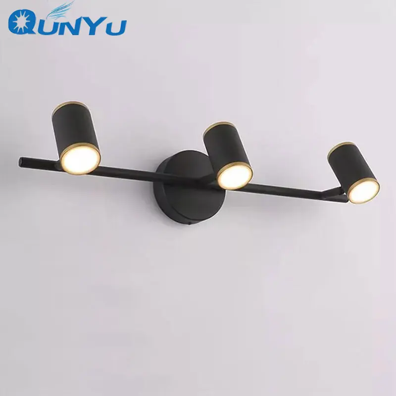 Post modern mirror lamp bathroom led retro Nordic waterproof cabinet black wall | Освещение