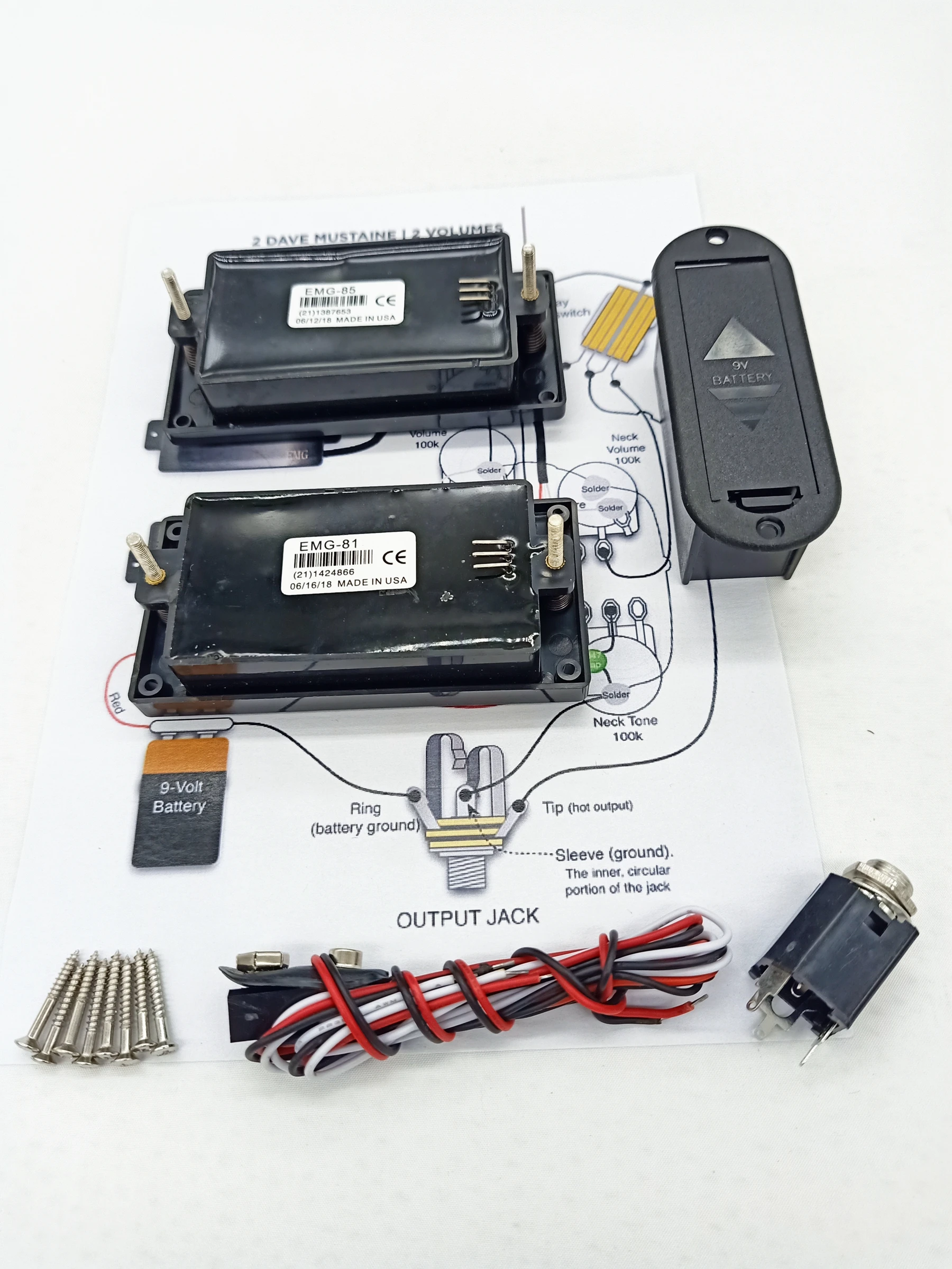 Новый электрогитара пикапы активный пикап Humbucker 9V источник питания батареи|guitar
