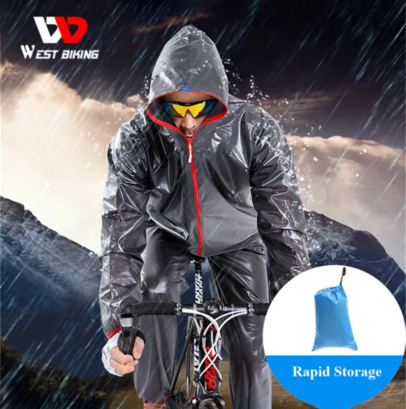 WEST BIKING Bike Raincoat Bicicleta Cycling Jersey Waterproof Sport Wielerkleding Jacket Women Men's Bike MTB Bicycle Rain Coat