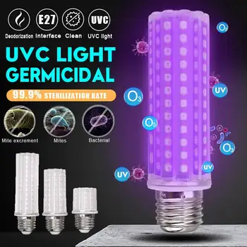 

E27 UVC Ultraviolet UV Light LED Corn Bulb Disinfection Sterilization Mites Lights Germicidal Lamp Bulb 5W/10W/12W 110V-220V