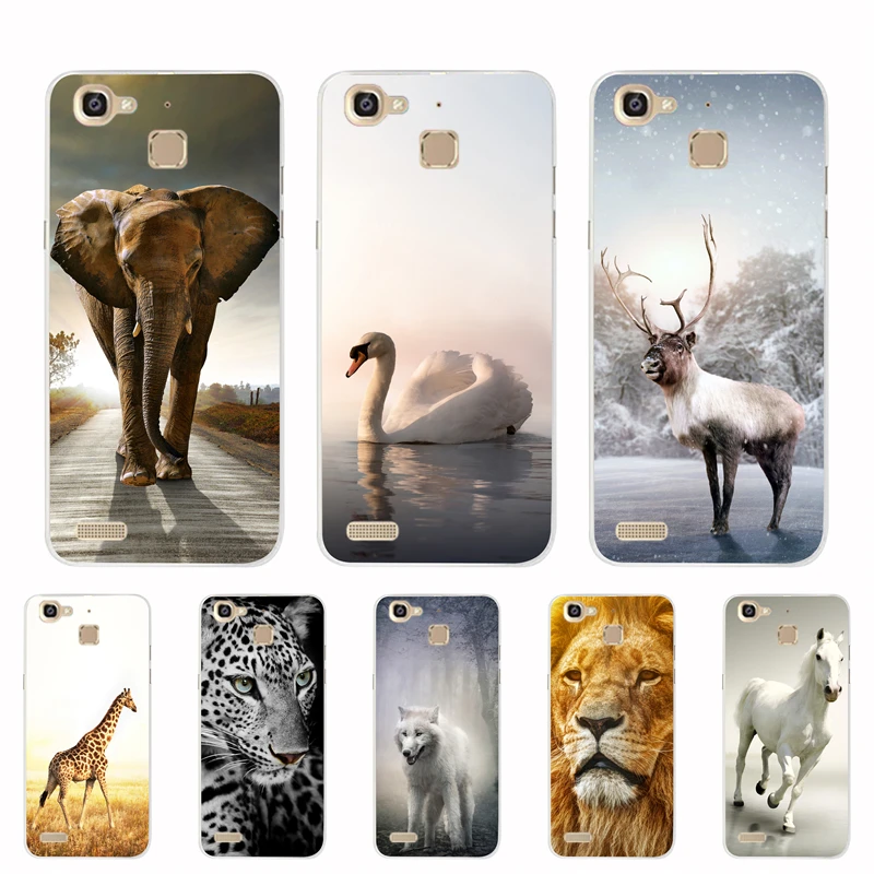 

Patterned Silicon Cover For Huawei Ascend G8 Mini Case Soft TPU Animal Tiger Phone Bags For Huawei GR3 Enjoy 5S Covers