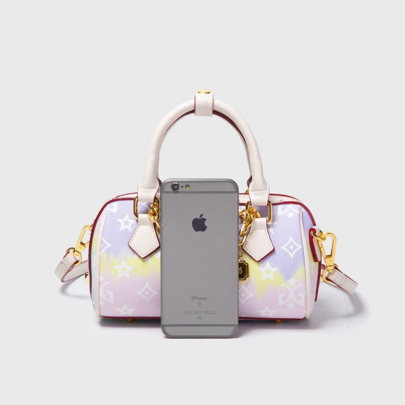 2021 Female Famous Designer Small Portable Shoulder Handbag Printed Colourful Chain Cosmetic Mini Corssbody Bag For Women