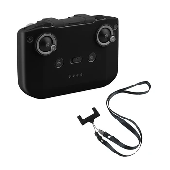 

Silicone Case Cover +Neck Strap for DJI Mavic Air 2 Remote Controller Accessories(Black)