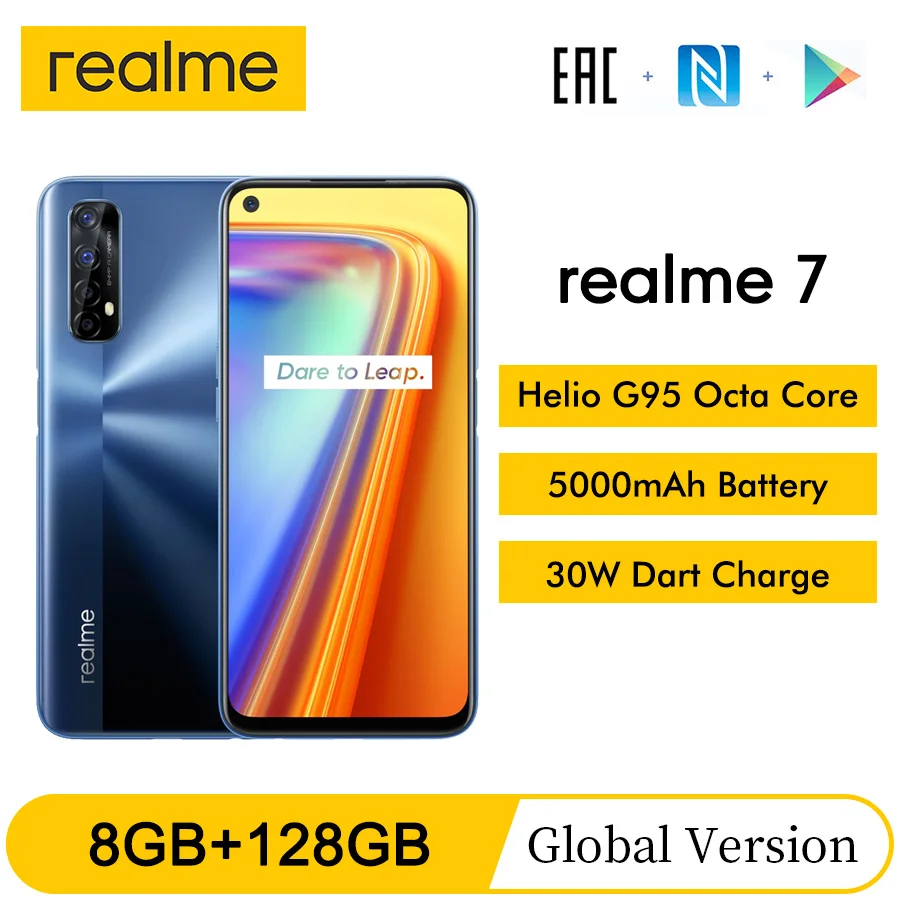 Realme 128GB LTE/WCDMA/GSM NFC Dash Charge Octa Core Side-Mounted 48MP New Smartphone