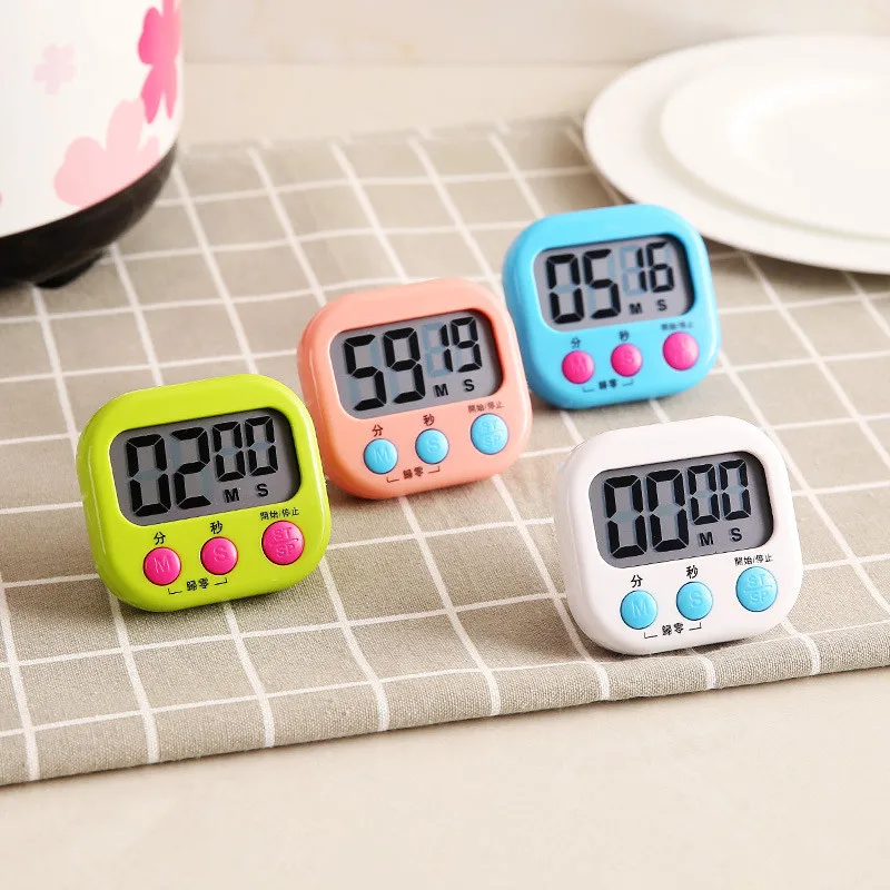 

New Cooking Timer LCD Digital Kitchen Countdown And Count Up Timer Clock With Magnetic Backing Stand For Egg Soup Cooking Alarm