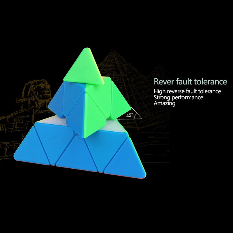 Qiyi Магический кубик 3х3х3, и пирамидка, Магический кубик, 2 предмета комбинации красочные Stickerless PuzzleToys для детей и взрослых профессиональных;