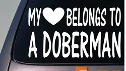 Мое сердце относится к Doberman стикер наклейка стикер для холодильника