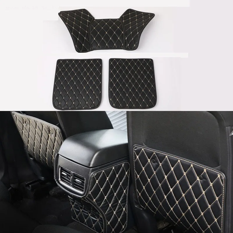 Для Mazda CX5 CX-5 автомобильное заднее сиденье анти-кик накладка задние сиденья Крышка подлокотник защитный коврик автомобильные аксессуары - Название цвета: Black B