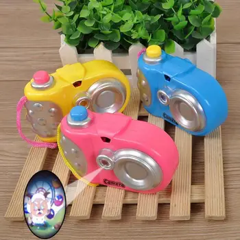 

Children Mini Cartoon Plastic 8 Different Light Patterns Simulation Camera Shaped Kids Funny Educational Projector Toys
