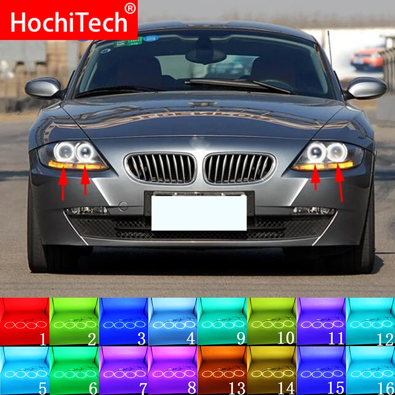 Последняя фара Мульти-Цвет RGB светодиодный Ангельские глазки гало кольца дневные