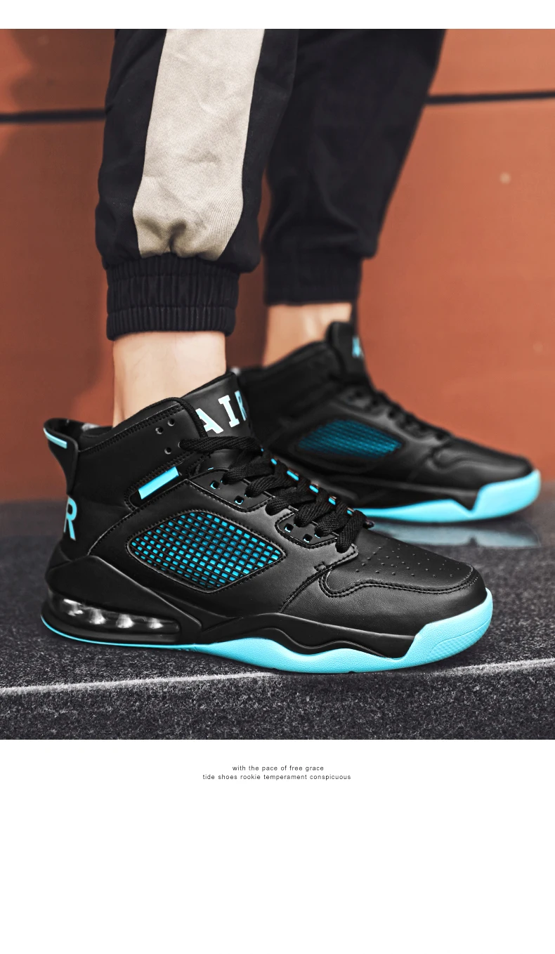 Новинка, черные баскетбольные кроссовки с воздушной подушкой, мужские кроссовки Jordan, мужская уличная спортивная обувь, Мужская Баскетбольная обувь