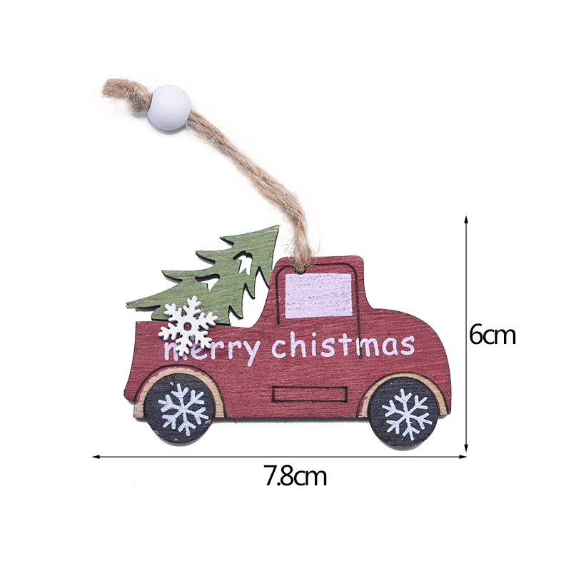 1/3 шт./компл. новогодняя елка подвесные украшения автомобиля дерево в форме оленя деревянные поделки ручной работы для рождества год вечерние украшения