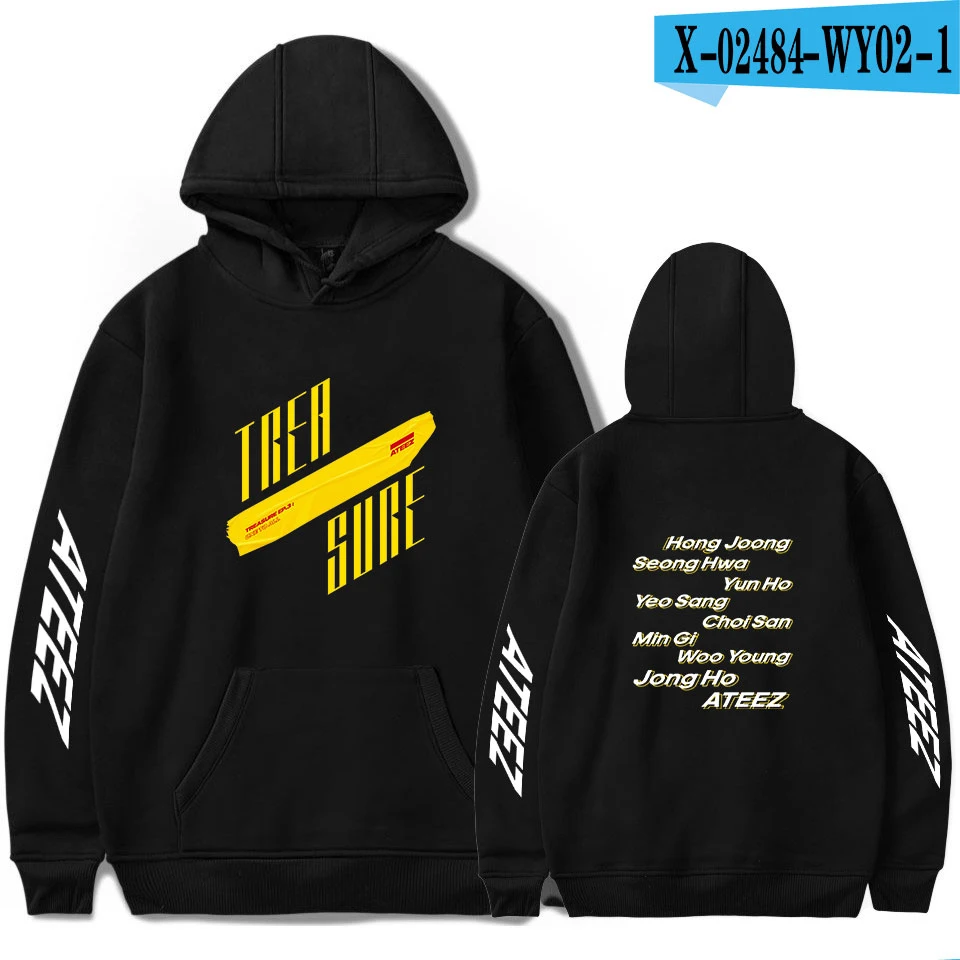As picture ATEEZ последняя толстовка мужская и женская модная осенняя и зимняя поп певица толстовка с капюшоном защита Женский Мужской пуловер - Цвет: As picture