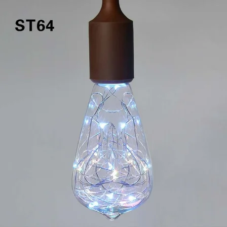 ST64-Colorful ST64 G95 LED лампа накаливания E27 3D LED лампа Эдисона сложная декоративная фейерверк весь день звезда декоративная лампа шаровой пузырь 3D - Цвет: ST64-Colorful