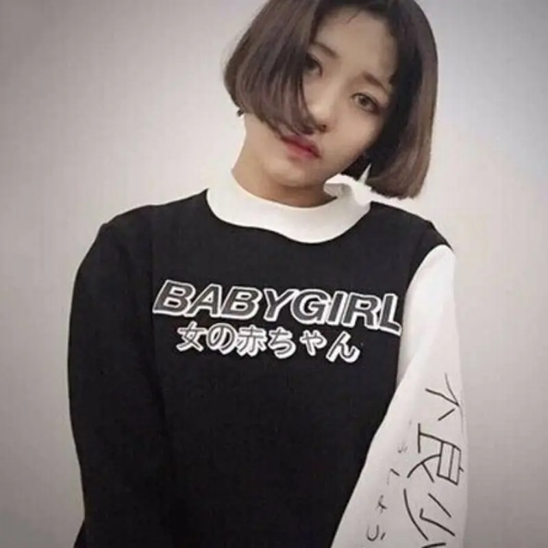 

Women Hoodies Casual Print Solid Loose Drawstring Sweatshirt Long Sleeve 2019 Autumn Female Pullover