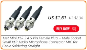 20шт/10 комплектов мужской и женский 3PIN XLR штекер+ 3PIN XLR гнездо С Пылезащитным колпачком Простой DIY комплект для аудио проекта