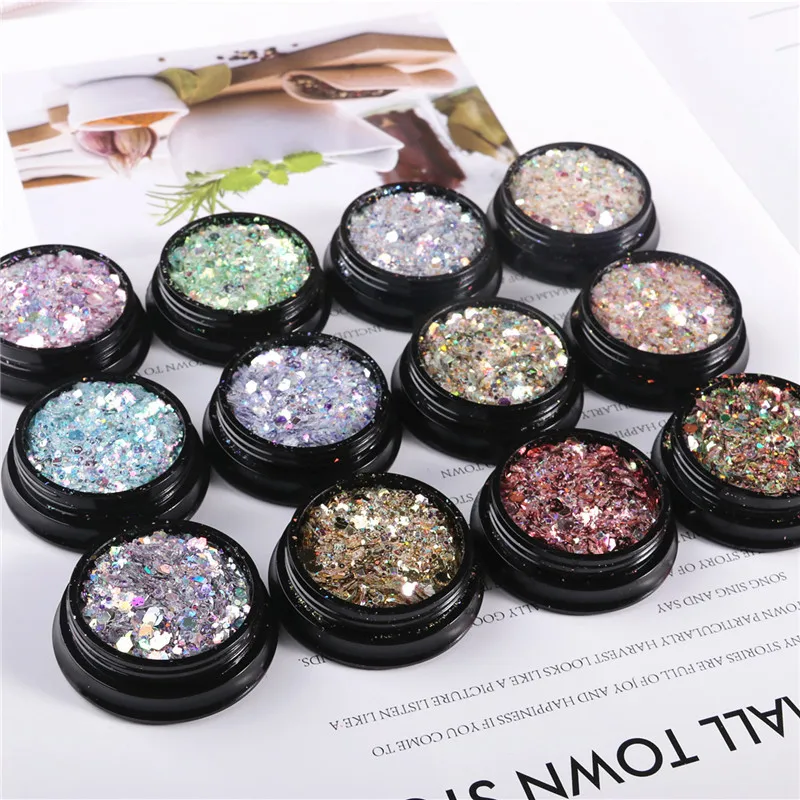 

3g/Bottle Goblin Pupil Manicure Sequins Jewelry Size Mxed PVC Paillettes DIY 3D Nail Art Wedding Craft Lentejuelas Accessories