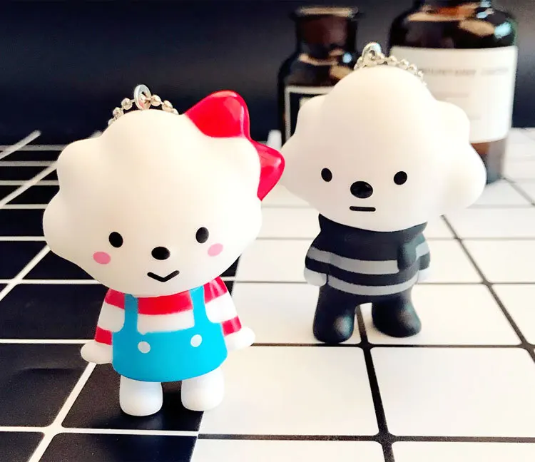 Cute Cloud Sister Car Keychain Pendant Cool GIRL'S Heart Doll Creative Holiday Gift