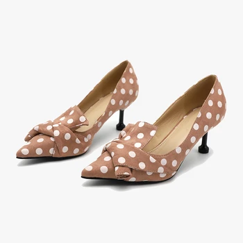 

2020 Women Pumps Brand Women Shoes High Heels Sexy Bow Pointed Toe High Heels Ladies Shoes hengscarying official store zapatos