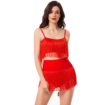 

2019 Sexy Tassel Short Two Piece Set Spaghetti Strap Sleeveless Tops Shorts Bodycon Matching Sets Autumn Clothes for Women