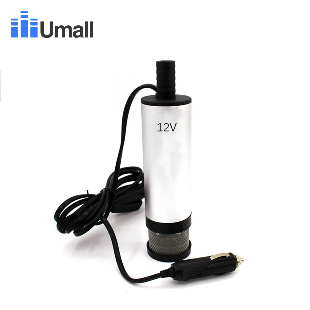 External 12V cigaret Портативный мини 12 В 24 В DC Электрический погружной насос для перекачки дизельного масла воды алюминиевого сплава оболочки 12л/мин насос передачи топлива - Напряжение: External 12V cigaret
