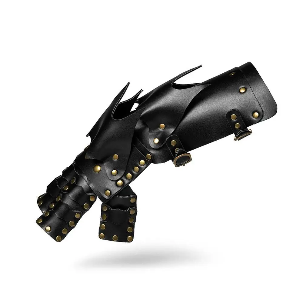 

Steampunk Robot Arm Halloween Prom Party PU Decoration Five Finger Gloves Carnival Props Men Cosplay Armor Cover Accessories
