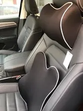 Almohada de cuello para coche, reposacabezas Universal, soporte de viaje, cojín de masaje, funda de tela, asiento, silla, cabeza suave de espuma viscoelástica